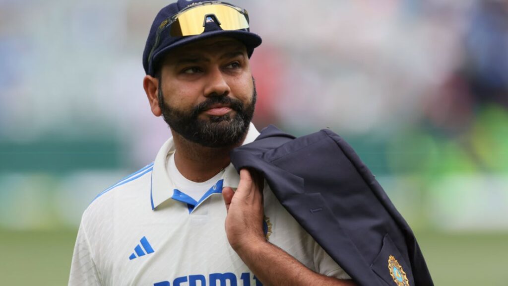 Rohit Sharma with a jacket